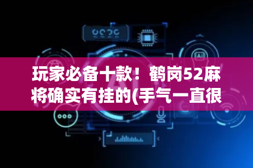 玩家必备十款！鹤岗52麻将确实有挂的(手气一直很差)