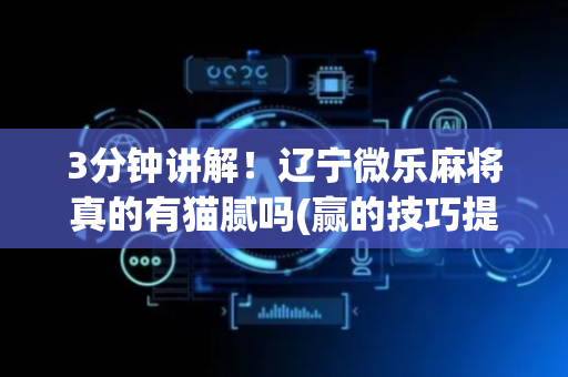 3分钟讲解！辽宁微乐麻将真的有猫腻吗(赢的技巧提高胜率)