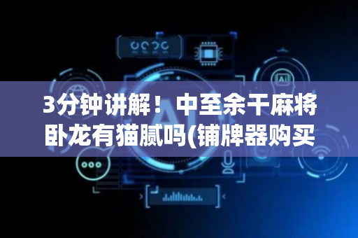 3分钟讲解！中至余干麻将卧龙有猫腻吗(铺牌器购买)