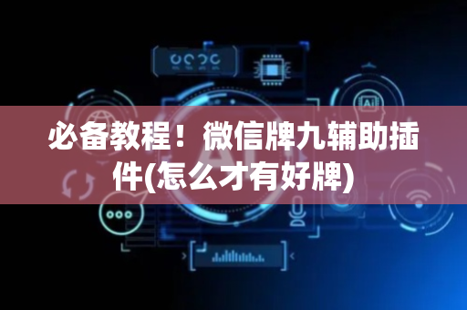 必备教程！微信牌九辅助插件(怎么才有好牌)