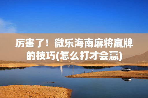 厉害了！微乐海南麻将赢牌的技巧(怎么打才会赢)