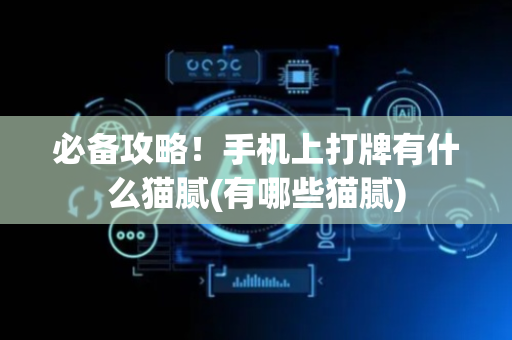 必备攻略！手机上打牌有什么猫腻(有哪些猫腻)