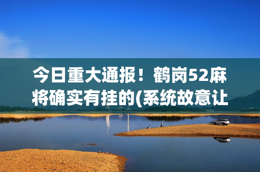今日重大通报！鹤岗52麻将确实有挂的(系统故意让你输)