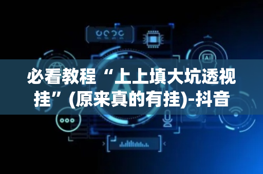 必看教程“上上填大坑透视挂”(原来真的有挂)-抖音