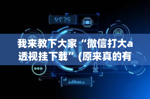 我来教下大家“微信打大a透视挂下载”(原来真的有挂)-抖音