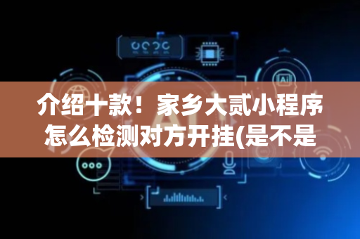 介绍十款！家乡大贰小程序怎么检测对方开挂(是不是有猫腻)