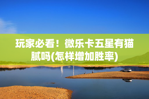 玩家必看！微乐卡五星有猫腻吗(怎样增加胜率)