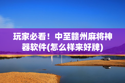 玩家必看！中至赣州麻将神器软件(怎么样来好牌)