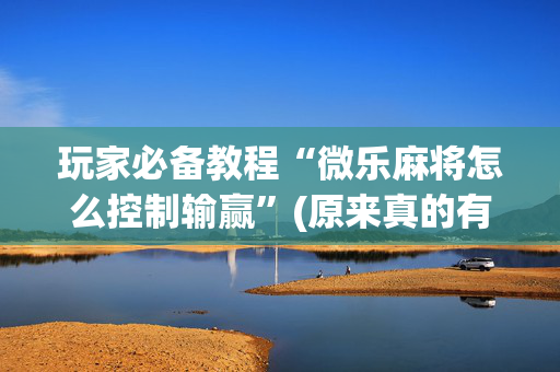 玩家必备教程“微乐麻将怎么控制输赢”(原来真的有挂)-抖音