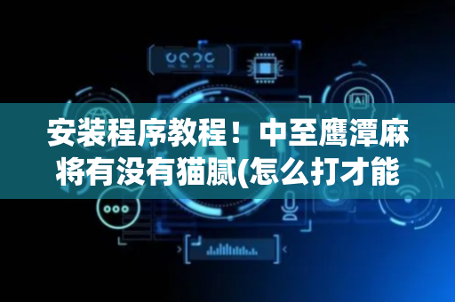 安装程序教程！中至鹰潭麻将有没有猫腻(怎么打才能赢)