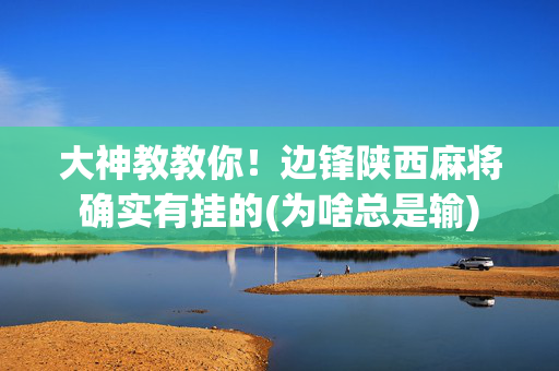 大神教教你！边锋陕西麻将确实有挂的(为啥总是输)
