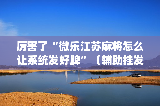 厉害了“微乐江苏麻将怎么让系统发好牌”（辅助挂发牌规律)