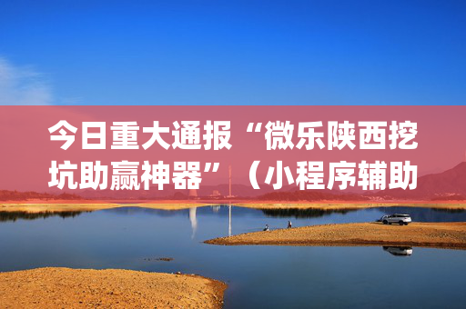 今日重大通报“微乐陕西挖坑助赢神器”（小程序辅助软件)
