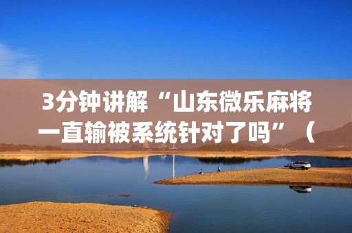 3分钟讲解“山东微乐麻将一直输被系统针对了吗”（挂件神器)
