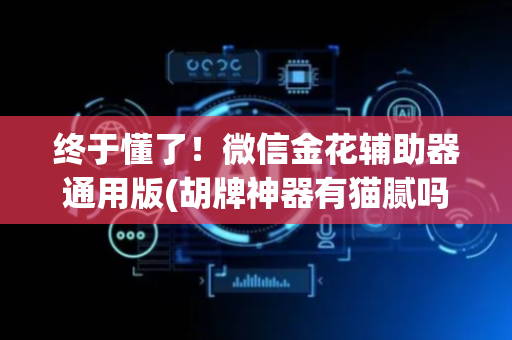 终于懂了！微信金花辅助器通用版(胡牌神器有猫腻吗)