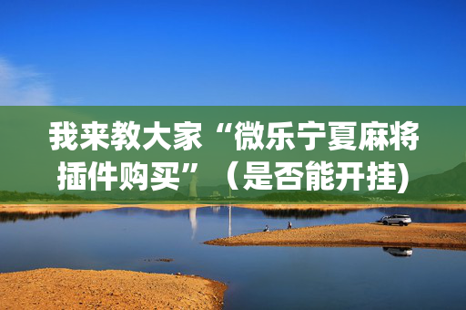 我来教大家“微乐宁夏麻将插件购买”（是否能开挂)