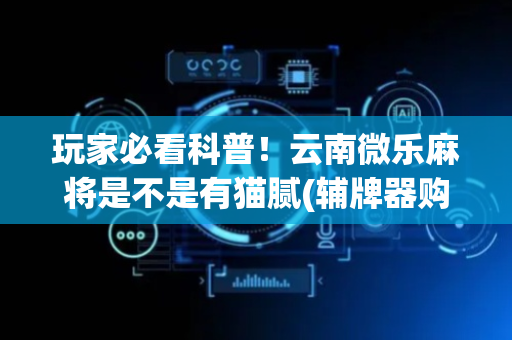 玩家必看科普！云南微乐麻将是不是有猫腻(辅牌器购买)