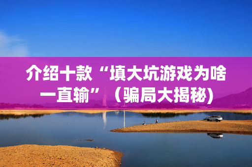 介绍十款“填大坑游戏为啥一直输”（骗局大揭秘)