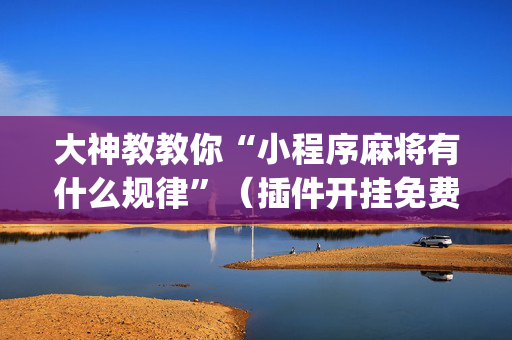 大神教教你“小程序麻将有什么规律”（插件开挂免费AI)