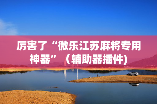 厉害了“微乐江苏麻将专用神器”（辅助器插件)