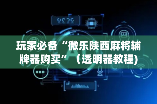 玩家必备“微乐陕西麻将辅牌器购买”（透明器教程)