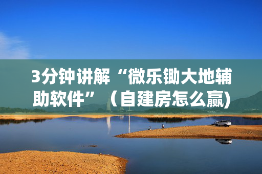 3分钟讲解“微乐锄大地辅助软件”（自建房怎么赢)