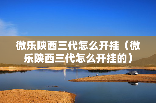 微乐陕西三代怎么开挂（微乐陕西三代怎么开挂的）