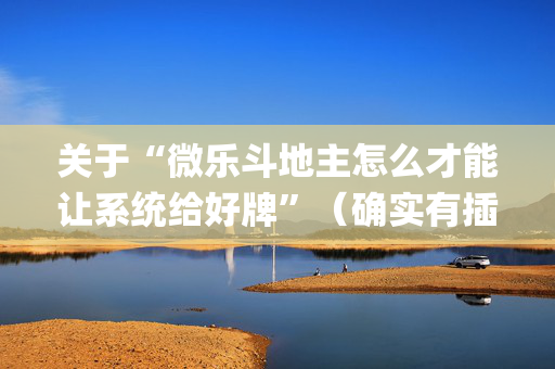 关于“微乐斗地主怎么才能让系统给好牌”（确实有插件吗)