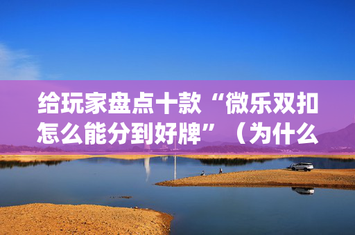 给玩家盘点十款“微乐双扣怎么能分到好牌”（为什么有人一直赢)