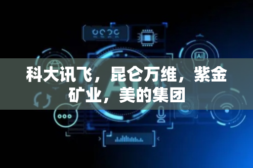 科大讯飞，昆仑万维，紫金矿业，美的集团