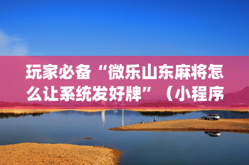 玩家必备“微乐山东麻将怎么让系统发好牌”（小程序控牌器)