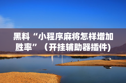 黑料“小程序麻将怎样增加胜率”（开挂辅助器插件)