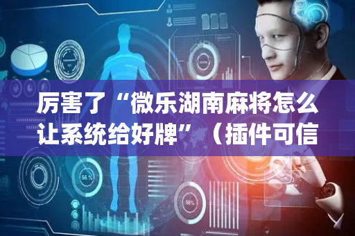 厉害了“微乐湖南麻将怎么让系统给好牌”（插件可信吗)