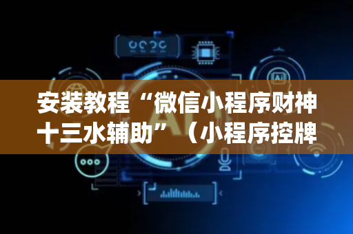安装教程“微信小程序财神十三水辅助”（小程序控牌器)