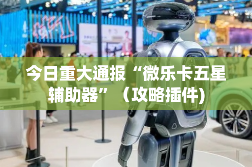 今日重大通报“微乐卡五星辅助器”（攻略插件)