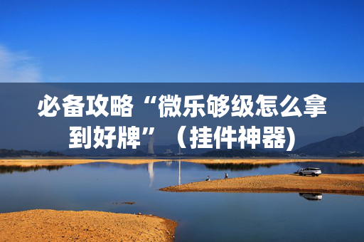 必备攻略“微乐够级怎么拿到好牌”（挂件神器)