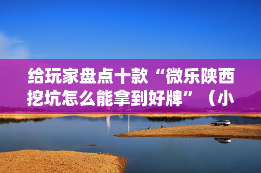 给玩家盘点十款“微乐陕西挖坑怎么能拿到好牌”（小程序辅助软件)