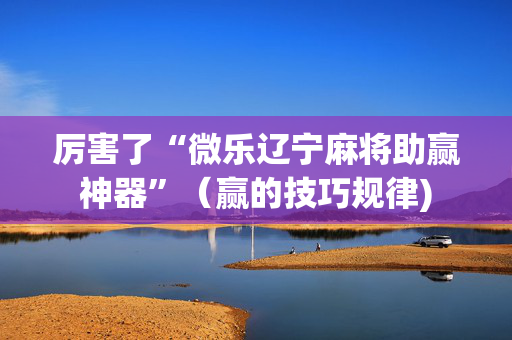 厉害了“微乐辽宁麻将助赢神器”（赢的技巧规律)