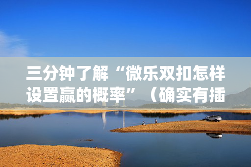 三分钟了解“微乐双扣怎样设置赢的概率”（确实有插件吗)