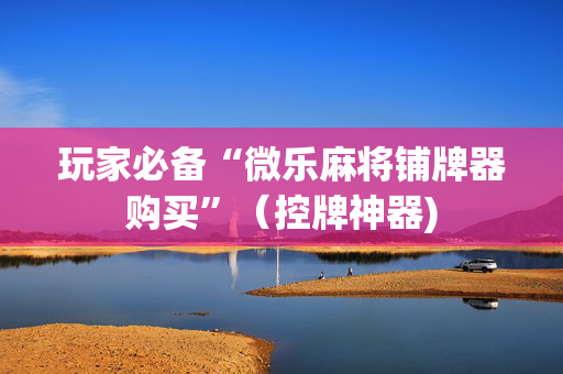 玩家必备“微乐麻将铺牌器购买”（控牌神器)