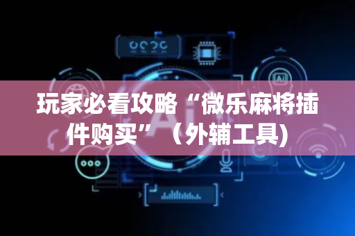 玩家必看攻略“微乐麻将插件购买”（外辅工具)