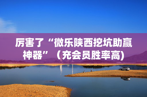 厉害了“微乐陕西挖坑助赢神器”（充会员胜率高)