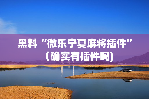 黑料“微乐宁夏麻将插件”（确实有插件吗)