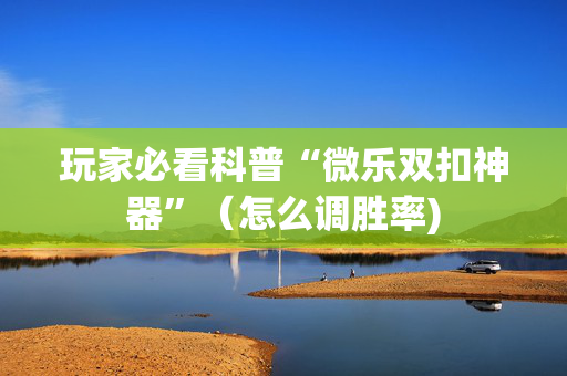 玩家必看科普“微乐双扣神器”（怎么调胜率)