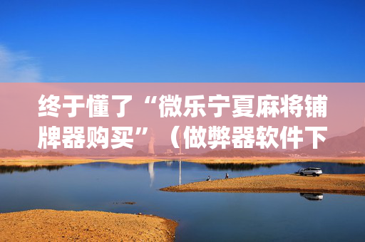 终于懂了“微乐宁夏麻将铺牌器购买”（做弊器软件下载)