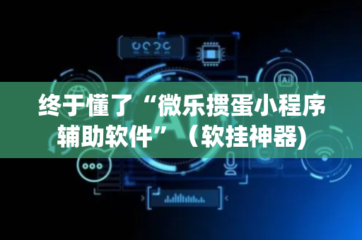 终于懂了“微乐掼蛋小程序辅助软件”（软挂神器)