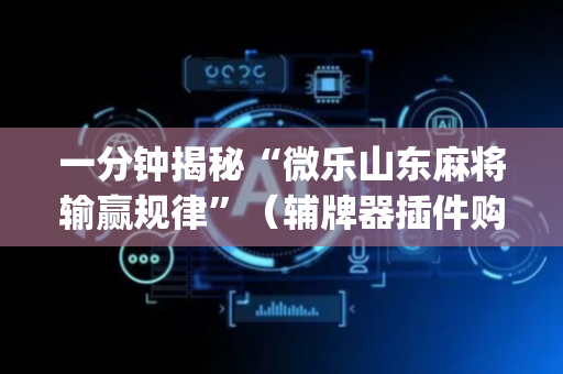一分钟揭秘“微乐山东麻将输赢规律”（辅牌器插件购买)