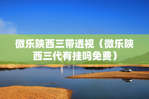 微乐陕西三带透视（微乐陕西三代有挂吗免费）