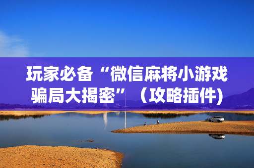 玩家必备“微信麻将小游戏骗局大揭密”（攻略插件)