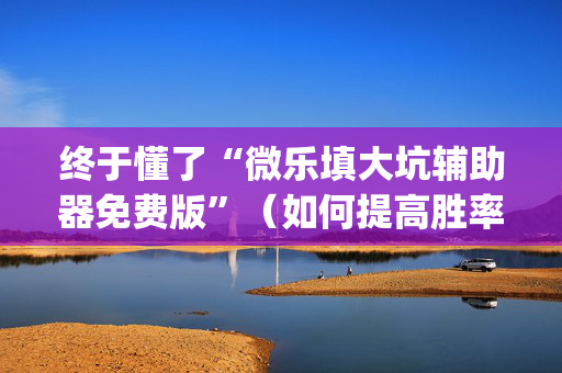 终于懂了“微乐填大坑辅助器免费版”（如何提高胜率)